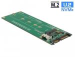 Delock U. 2 SFF-8654 vagy SATA átalakító 1 x M. 2 M-kulcs nyíláshoz (63953)