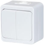 ABEX Two-pole switch s/m 10A, 250V, iluminated IP44 (WNT-2S/S) (AB-9000401)