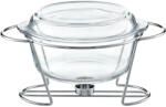 Ambition Vas termorezistent cu incalzitor 4L, suport argintiu, chafing dish, Saule (29367)