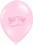 PartyDeco Rózsaszín cipőcskés latex lufi