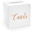 PartyDeco Esküvői doboz borítékokhoz - Cards rózsaszín arany
