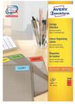 Avery Etikett címke, 70 x37mm, univerzális, 24 címke/ív, 100 ív/doboz, Avery piros - irodamarket