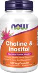 NOW Colină și inozitol - 100 capsule Veg