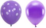Cyrax Set 10 Baloane din Latex, Cyrax, Model Party cu Buline si Simple, 30 cm, Mov, 2.8 g (130906)