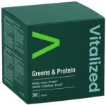 Vitalized Greens & Protein, Superalimente și proteine pe bază de plante - 30 pliculețe