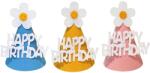 Cyrax Set 3 Coifuri Happy Birthday, cu Floare din Spuma Multicolor (131409)