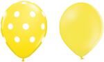 Cyrax Set 10 Baloane din Latex, Cyrax, Model Party cu Buline si Simple, 30 cm, Galben, 2.8 g (130904)