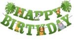 Cyrax Banner Happy Birthday 100x200 cm, Cyrax, Rola de Ata Inclusa, Tematica Jungle, Verde (130543)