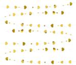Cyrax Banner cu Inimioare, Cyrax, Tip Franjuri, 4 m, Rola de Ata Inclusa, Auriu/Alb (131226)