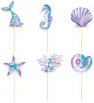 Cyrax Set 6 Props-uri pentru Prajituri Sirena, Cyrax, Colectia Mermaid, Multicolor (132614)