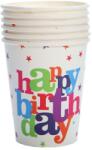 Cyrax Set 6 Pahare de Carton, Cyrax, Colectia Happy Birthday, 7 x 5 x 8.5 cm, Multicolor (132620)