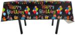 Cyrax Fata de Masa, Cyrax, din Folie, Imprimeu Happy Birthday cu Baloane, 137 x 183 cm, Negru (132180) Fata de masa