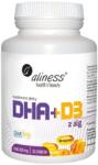 Aliness Omega DHA 300 mg din Alge + Vitamina D3 2000 IU - 60 capsule