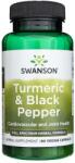 Swanson Turmeric și piper negru - 60 capsule vegetariene