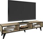 haaus Comoda TV Tirro V2, Stejar Artisan/Negru, 150 x 35 x 35 cm (925475)