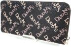 David Jones nagy körzippes márkafelirat mintás pénztárca-barna P108-510 - minosegitaska