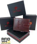 Pierre Cardin RF védett, kis nyelves barna férfi pénztárca PC21255 - minosegitaska
