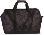 PUNTA WEEKEND közepes, bevont keretes, zippes, sötétszürke, fekete virág mintás utazótáska 10483-0100 - minosegitaska