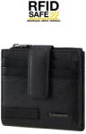 Samsonite RELYON, RFID védett fekete kis zippes rekeszes irattartó, kártyatartó 151897-1041 - minosegitaska