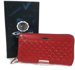 Giultieri kocka nyomatos, piros körzippes pénztárca SUN02