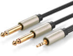 UGREEN AV126 3.5mm-es TRS kábel 2x TS 6.35mm - 2m szürke