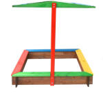ROJAPLAST Fenyőfából Készült Homokozó Tetővel, Gyermekeknek
