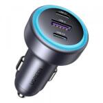 UGREEN Incarcator Auto UGREEN EC307, 30W, 3A, 1 x USB-C - 2 x USB-A, Gri