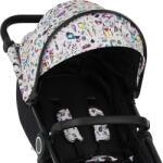 Petite&Mars Napfénytető és Övvédő Street2 Limited 100 Tattoo - Stílusos Mintás, Hatékony UV-védelem és Kényelmes Övvédő Babakocsikhoz