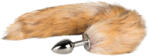 EasyToys Fox NO1 - fém anál plug rókafarokkal (ezüst-vörös)