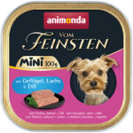  Animonda Vom Feinsten 32x100g animonda vom Feinsten Adult Mini Szárnyas, lazac & kapor nedves kutyatáp