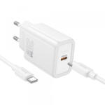hoco. Incarcator Retea Cu Cablu USB-C HOCO N60, 20W, 3A, 1 x USB-C, Alb - gsmnet