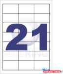 Bluering Etikett címke, 63x39, 5mm, 100 lap, 21 címke/lap Bluering(R) (31022)