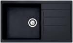Metalac Atos Mega Metalac Xgranit Gránit Mosogatótálca - Extra mély, Csepegtetőtálcás, Szemcsés Fekete (377924) - rent-xgranit