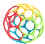 Bright Starts Bright Starts, Oball Classic, minge flexibila si usor de manevrat, jucarie de activitate senzoriala pentru copii de toate varstele, multicolora (10340)