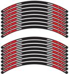 SEFIS MOTO SEFIS 4 részes szett, EASY motorkerékpár kerékmatrica, piros (5162-SM-055975)