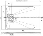 Mexen Hugo SMC zuhanytálca 80 x 70 cm, fekete , takaró inox - 42707080-X Kompozit zuhanytálca Kompozit zuhanytálca (5905315225658)