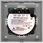 Luxion Intrerupator Dublu Wi-Fi si RF433 cu Touch din Sticla LUXION Gri (LX-WT2-RA201G-GY)