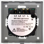 Luxion Intrerupator Dublu Wi-Fi si RF433 cu Touch din Sticla LUXION Auriu (LX-WT2-RA201G-G)