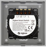 Luxion Intrerupator Triplu cu Touch din Sticla Luxion protocol ZigBee Gri LX-ZT-301G-GY (LX-ZT-301G-GY)