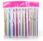 Ruhhy 1Mcz horgolótűkészlet, különböző méretű horgolótűk 12 db