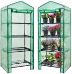 SPRINGOS Kerti Üvegház Erkélyes könyvespolc 4 polc 160x70x50cm UV4 Erkély Fólia (GT0008)