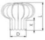 Tricox Inox madárvédő rács 200 mm (MR4) - brs