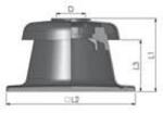 Tricox Kürtő fedél fekete 160mm (KF90)