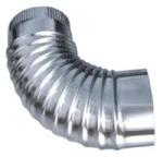  Alu Füstcső könyök 130 mm 90° (ALkö13090) - brs