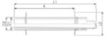 Tricox PPs/Alu parapet 110/160 mm 2db takaró lemezzel (PAP05) - brs