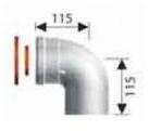 Ariston 90°-os könyökidom, pp, Ø80 mm (3318084) - brs