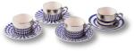 POLSPOTTEN set de cești de espresso cu farfurioare pentru 4 persoane Aunty 90 ml 99KK-KBU7BG_59X (230.400.628)