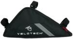 Velotech Full-Zipp háromszög váztáska, 16x24x5 cm, 1L, egy részes, fekete