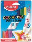 Maped Color'Peps Duo Stamp 7.5mm Filctoll készlet kétvégű - 8 különböző szín és minta (846808) (846808)