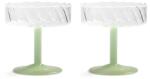 &k amsterdam pahar de șampanie twirl green 200 ml 2-pack 99KK-SLU02B_07X (347.06) Pahar
